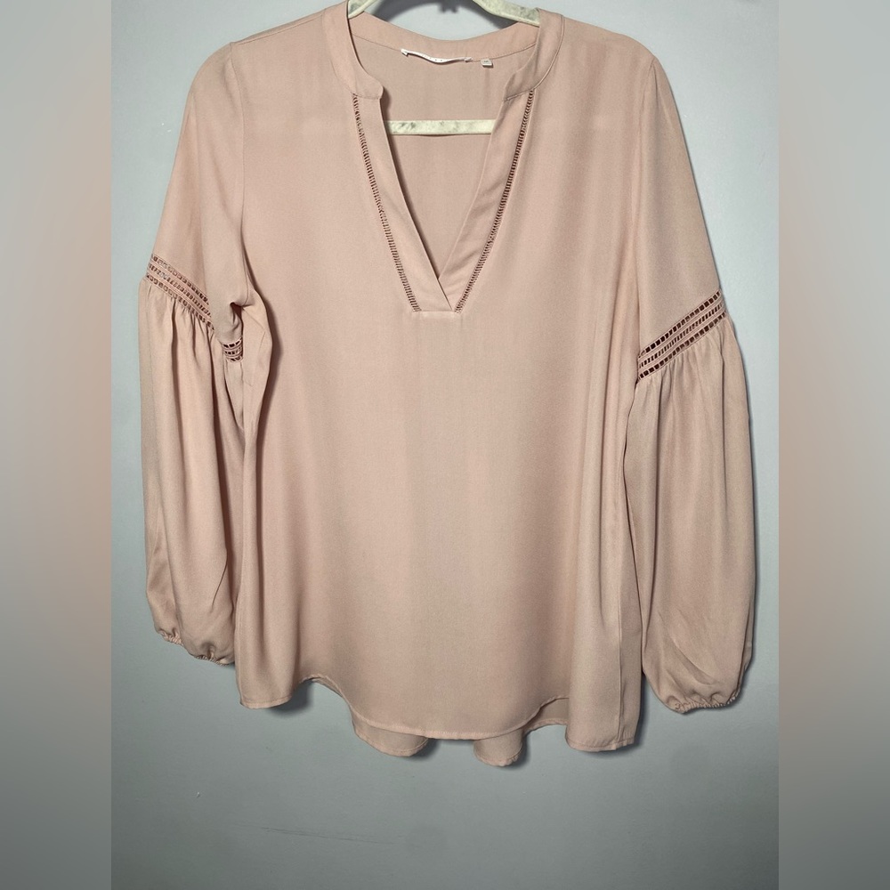 Violet + Claire long sleeve peasant top Color Blush Pink Size M